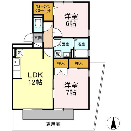 ドミールパーク江崎　１の間取り