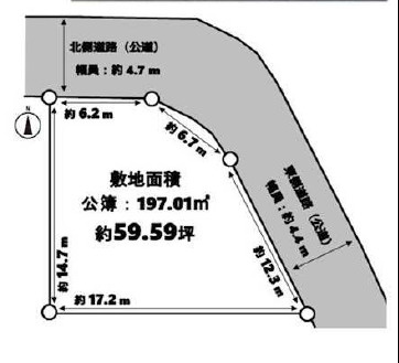 【外観】 | 茨木市西福井3丁目　建築条件なし土地