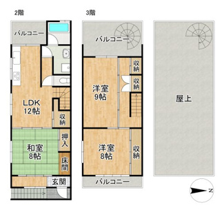 【間取り】 | 上賀茂高縄手町テラスハウス