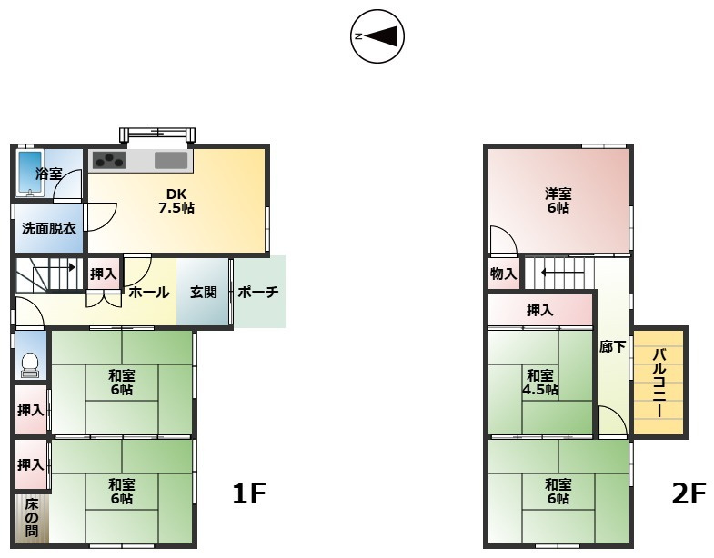 太子町東保　中古戸建の間取り
