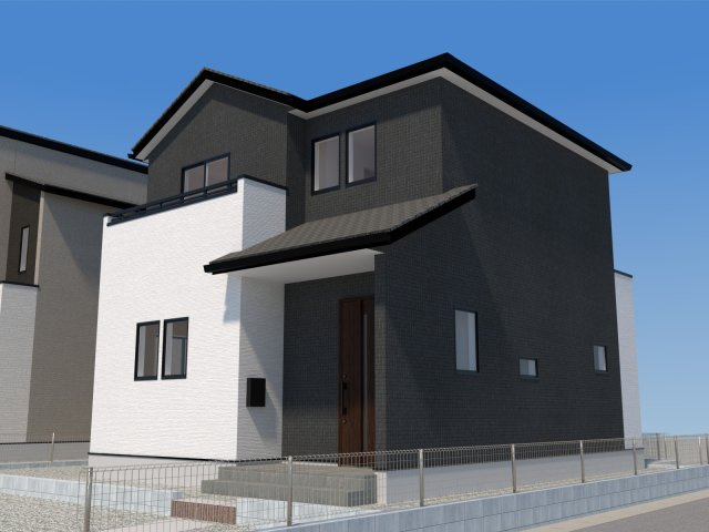 上益城郡嘉島町大字上仲間1期の外観パース|1号棟