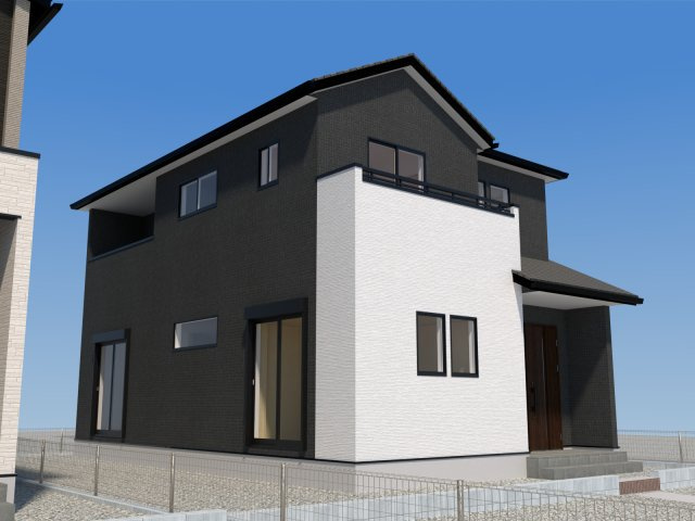 上益城郡嘉島町大字上仲間1期の外観パース|1号棟