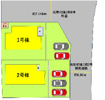 上益城郡嘉島町大字上仲間1期の区画図