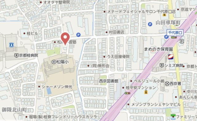 京都市西京区山田猫塚町　新築戸建の地図