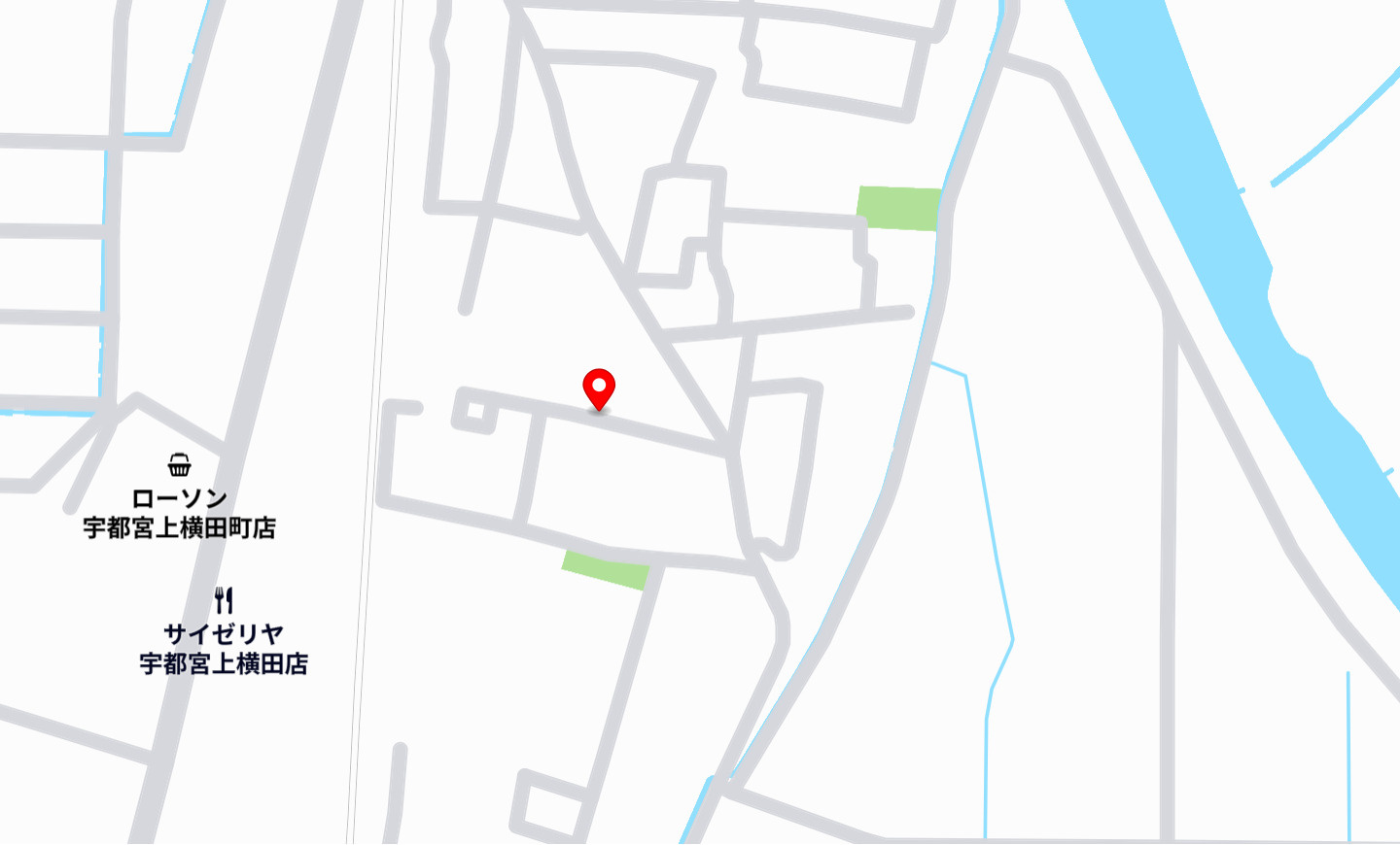 宇都宮市上横田町　土地の地図