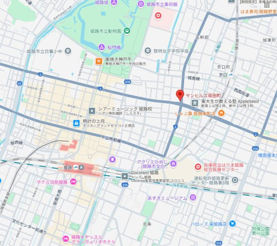 サンヒルズ坂田町　2階の地図