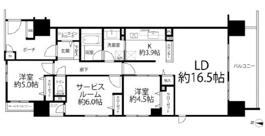 エンゼルパークソレイユ住吉の間取り