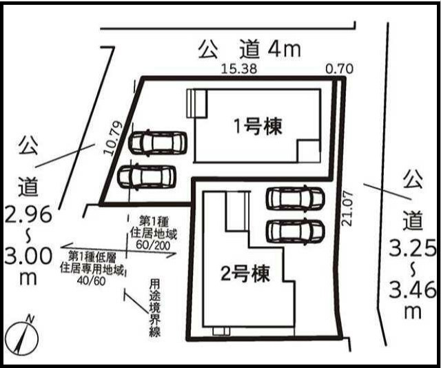 島田市道悦4丁目の区画図