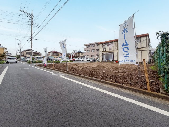 瑞穂町箱根ヶ崎　土地の前面道路含む現地写真