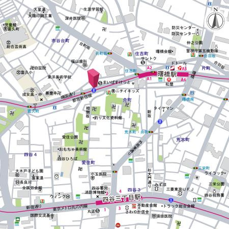 グランハイツ曙橋の地図|グランハイツ曙橋