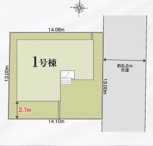 泉区和泉町 新築戸建 5880万円の区画図
