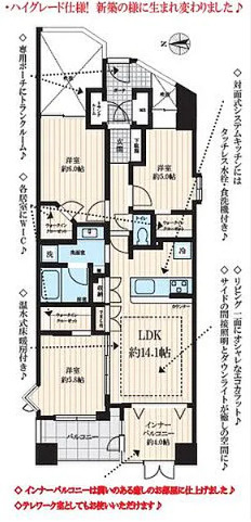 ヴェルビュ亀有の間取り