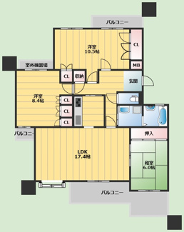 【間取り】 | グランドメゾン東豊中WEST壱番館