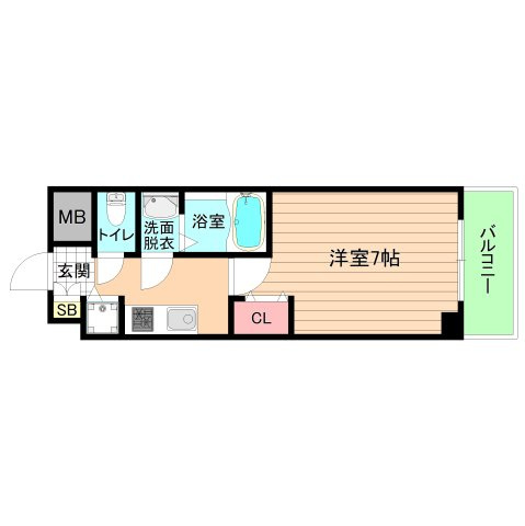 大阪市都島区中野町３丁目の賃貸マンションの間取り