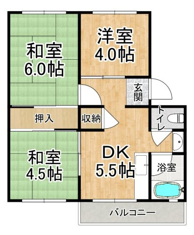 伊川谷住宅の間取り|※間取りが現況と異なる場合は現況を優先します※