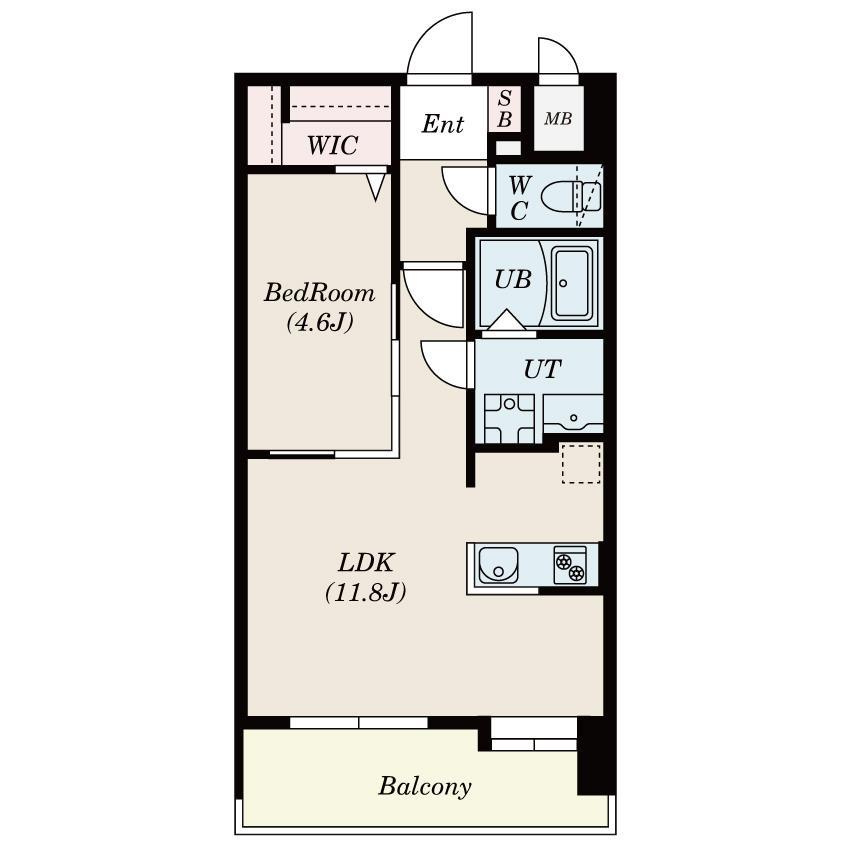 S-RESIDENCE六ツ門abreastⅠの間取り