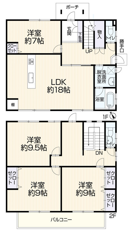 上之町二丁目　再生住宅の間取り