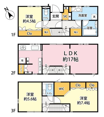 上中里３　戸建の間取り
