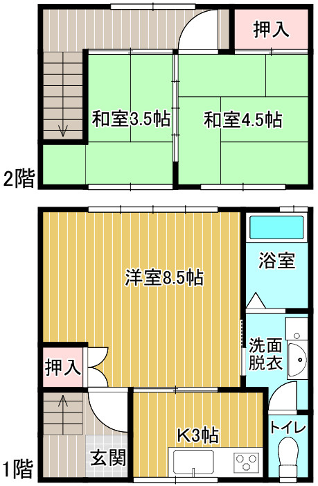 北田住宅の間取り