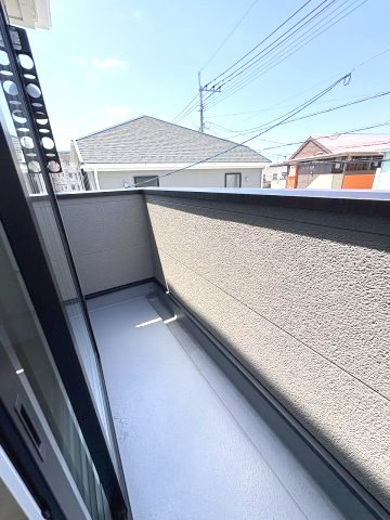 【バルコニー】 | 福岡市東区水谷1丁目第5　1号棟（全5棟）【仲介手数料無料・0円】 | 現地写真。