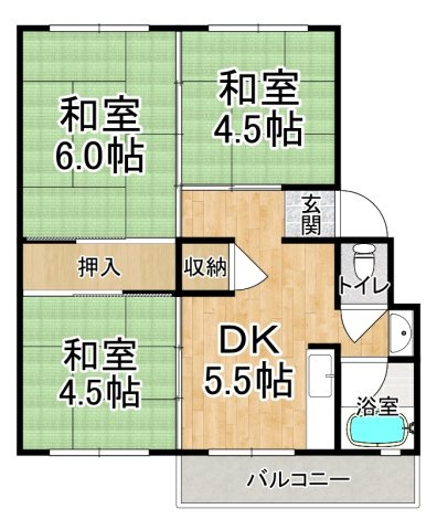 伊川谷住宅の間取り|※間取りが現況と異なる場合は現況を優先します※