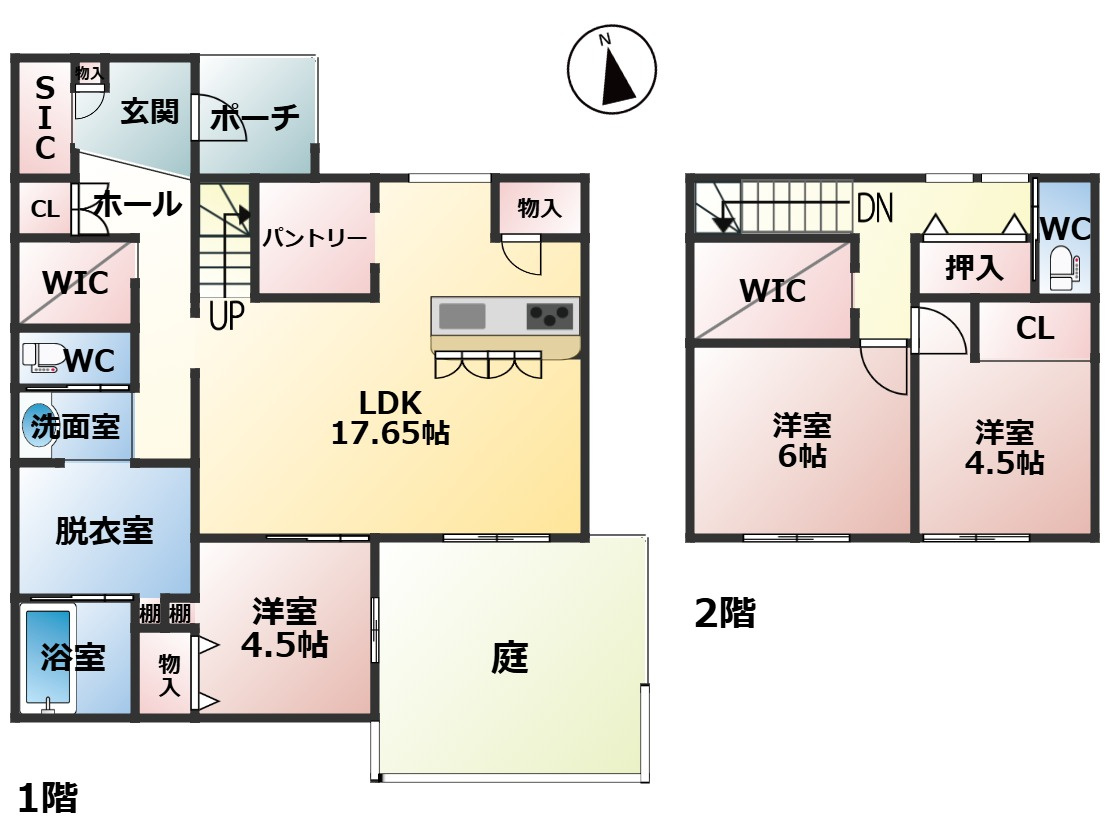 敦賀市公文名中古戸建の間取り