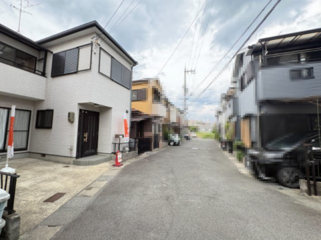 乙訓郡大山崎町字円明寺小字佃の前面道路含む現地写真|前道もゆったりとしています！