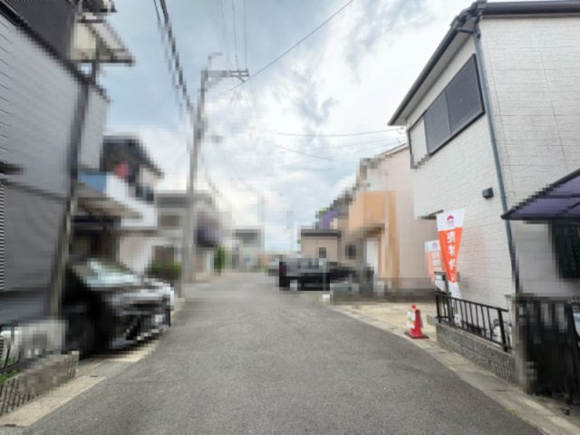 乙訓郡大山崎町字円明寺小字佃の前面道路含む現地写真|平坦地につき、徒歩での移動も楽々です！