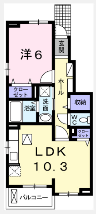 シーズンズ　コンフォートⅠの間取り
