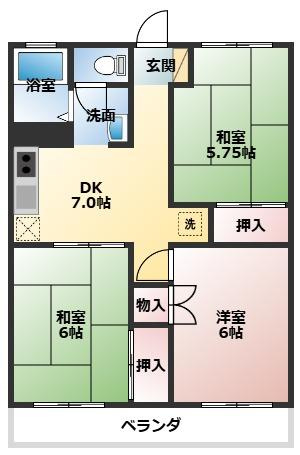 【間取り】 | サンフラッツ北裏