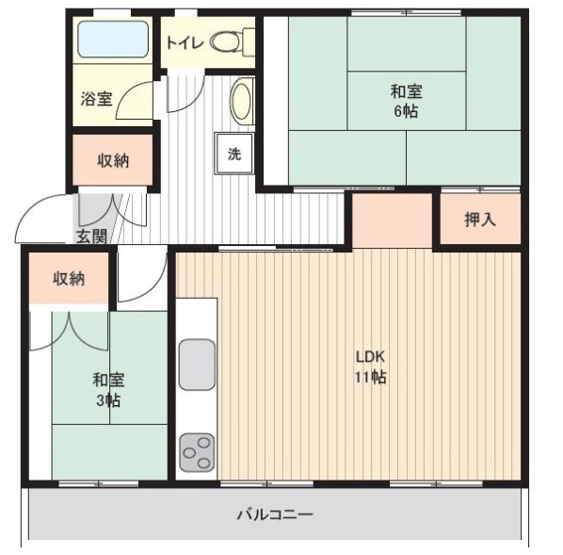 【間取り】 | 新多聞第2住宅　115号棟　収益