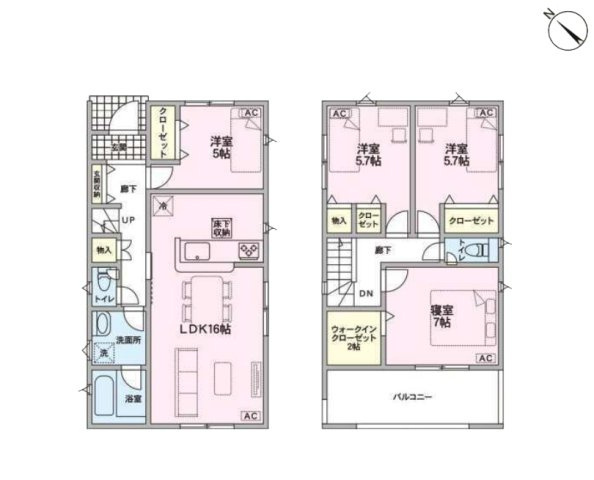 【間取り】 | 名古屋市守山区大字中志段味字古山田2592『仲介料無料』新築戸建て | 4号棟