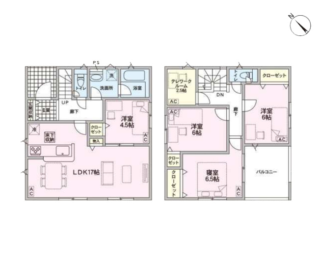 【間取り】 | 名古屋市守山区大字中志段味字古山田2592『仲介料無料』新築戸建て | 5号棟