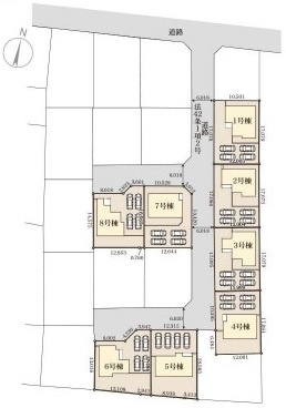 かすみがうら市下稲吉2期　新築戸建て　4号棟の区画図|区画図です♪