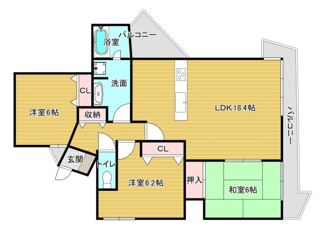 グランドメゾン和泉中央1番館の間取り