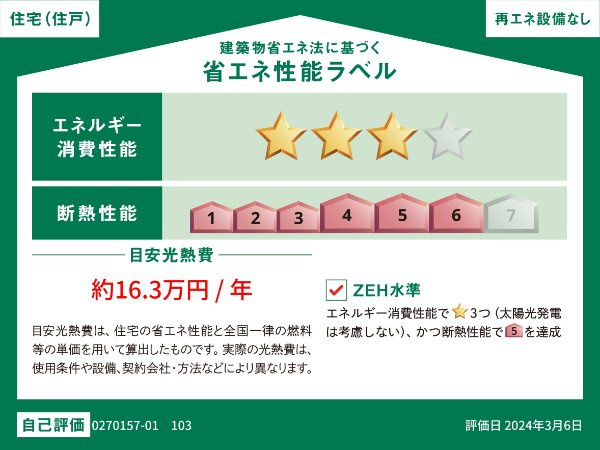 ベルコートＥの省エネ性能ラベル