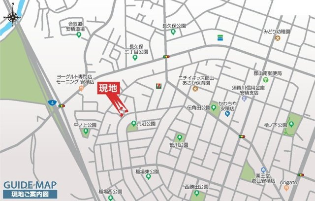 新築戸建・新築建売　郡山市安積町南長久保一丁目2期　安積第三小・安積第二中の地図|現地案内図