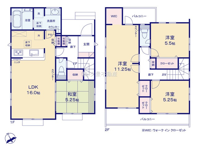 《仲介手数料無料》見沼区大字大谷394新築一戸建てブルーミングガーデンの間取り