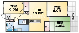 【間取り】 | ハイツ雲雀ヶ丘