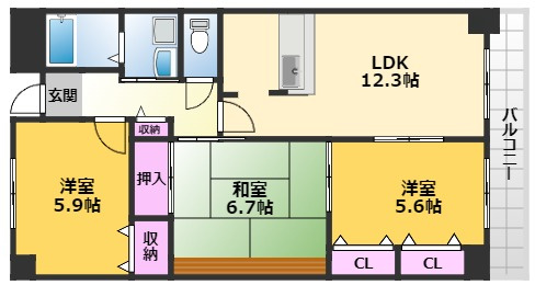 【間取り】 | パルティール小柴