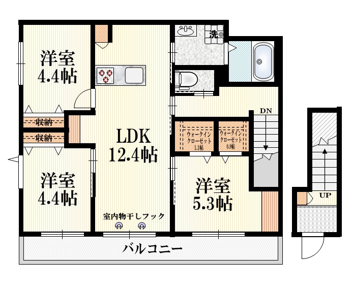 （仮称）下連雀６丁目へーベルメゾンの間取り
