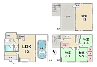 【間取り】 | 右京区梅津フケノ川町
