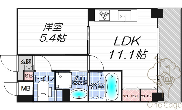 FORTUNA北梅田の間取り