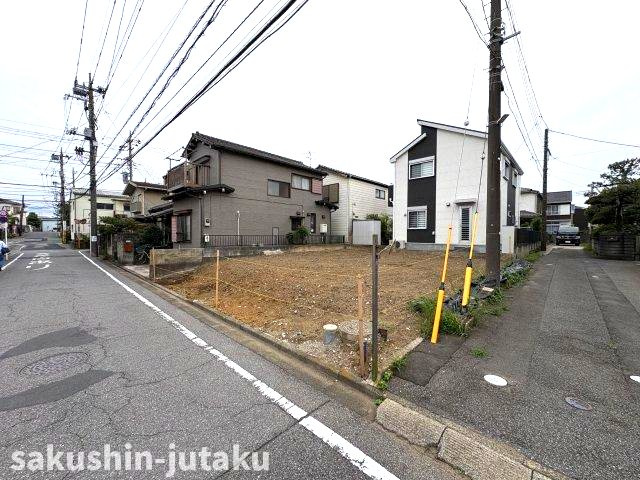 東習志野６丁目　売地の外観|東習志野６丁目　売地　建築条件なし　確定測量　約34.4坪の整形地　東側5.4ｍ公道面　間口約9.2ｍ　更地