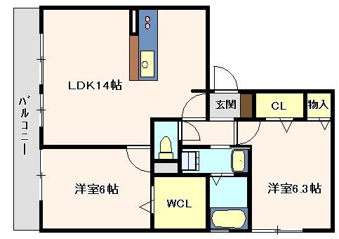 サニープレイス塩屋台の間取り|サニープレイス塩屋台