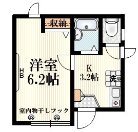 メゾンドゥパピヨンの間取り|★１フロア２住戸・角部屋３面採光★