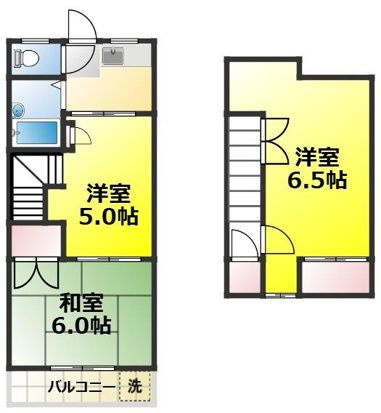 ハイツ中村園Bの間取り