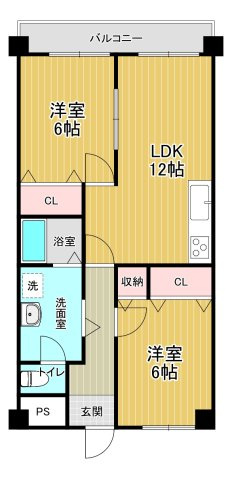 【間取り】 | 久留米パインハイツ