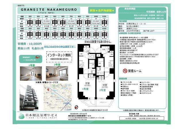 ＧＲＡＮＳＩＴＥ　ＮＡＫＡＭＥＧＵＲＯの地図