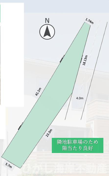 茅ヶ崎市中島  売地の土地図|土地図
